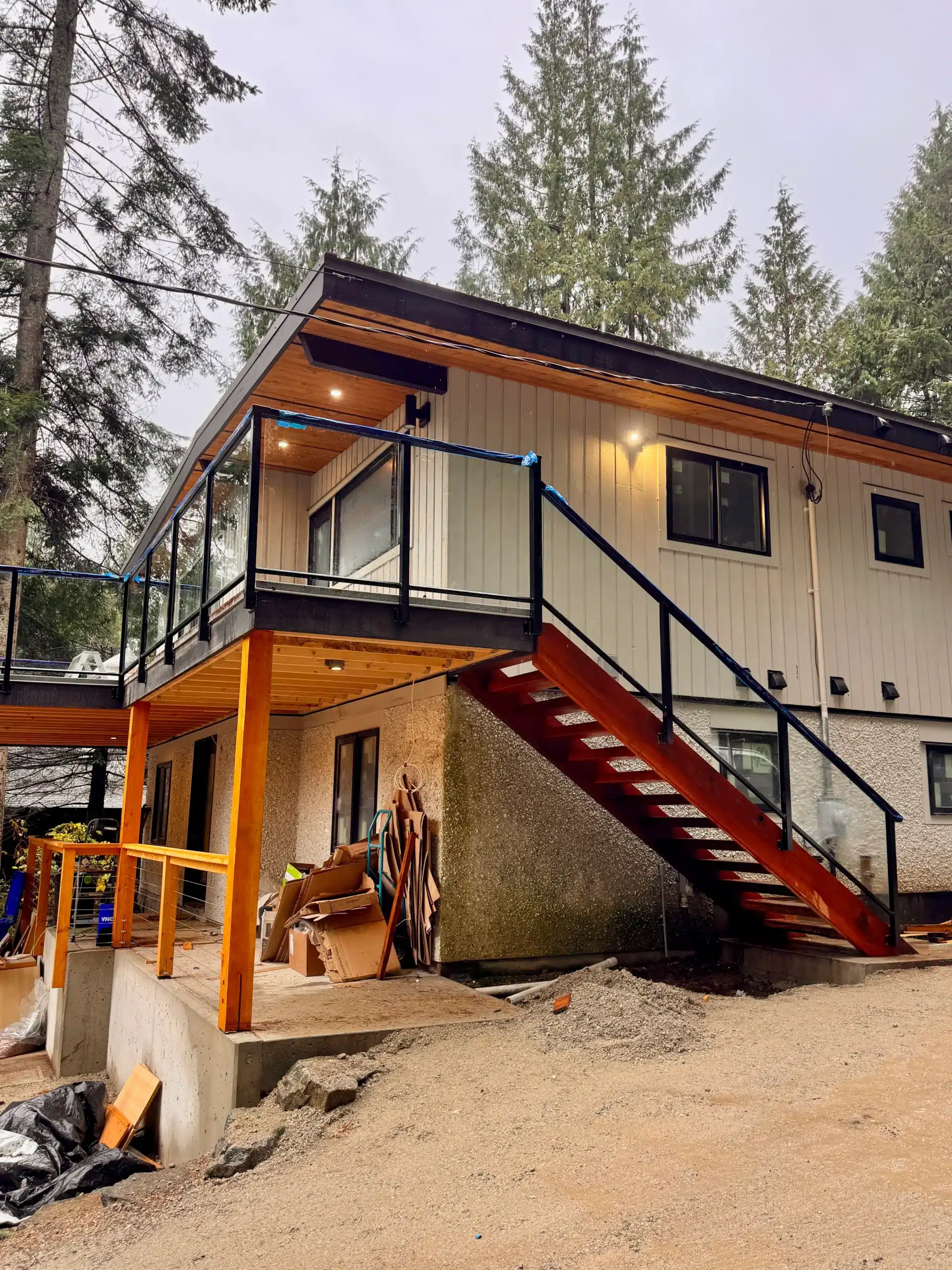 aluminum glass & picket railing